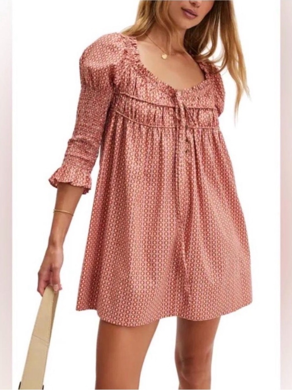 Free People Long Sleeve Red Dress
